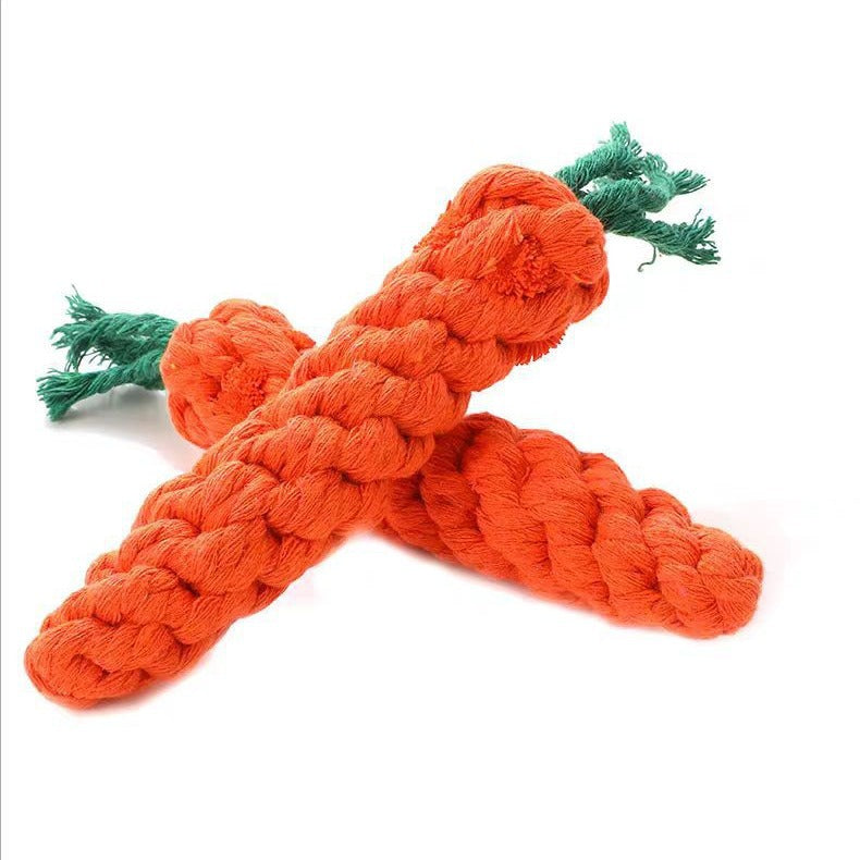 Carrot Cotton Rope Chew Toy