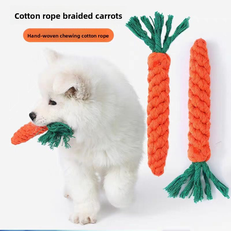 Carrot Cotton Rope Chew Toy