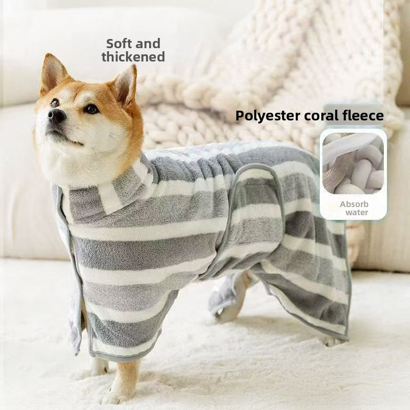Quick-Dry Dog Bathrobe Towel