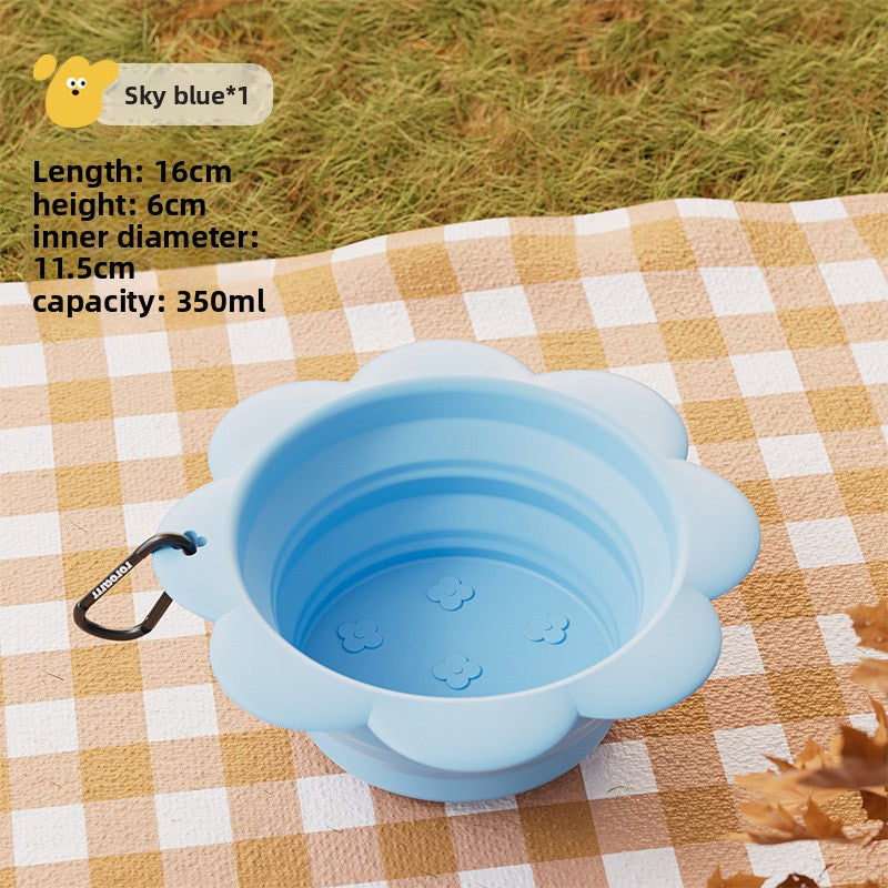 Collapsible Silicone Dog Travel Bowl