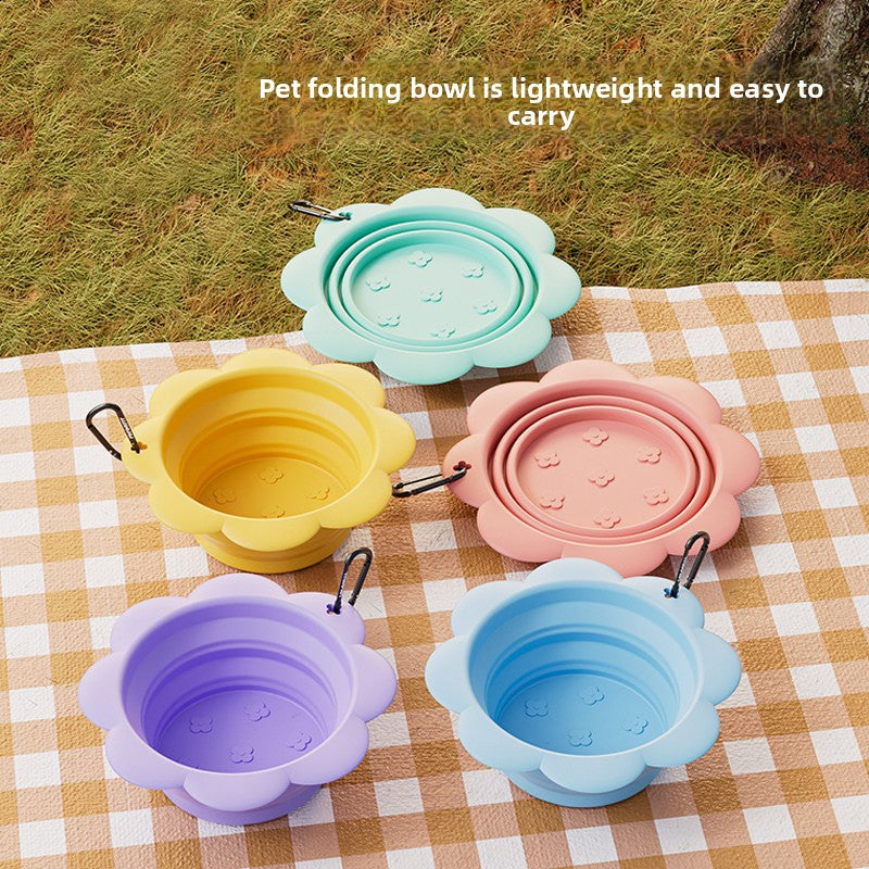 Collapsible Silicone Dog Travel Bowl