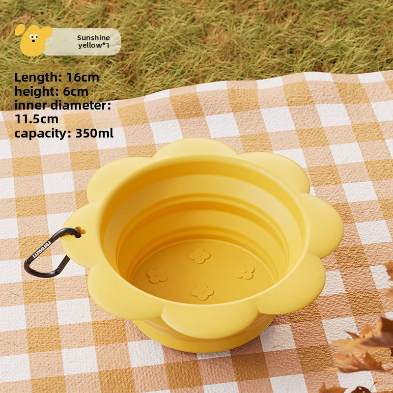Collapsible Silicone Dog Travel Bowl