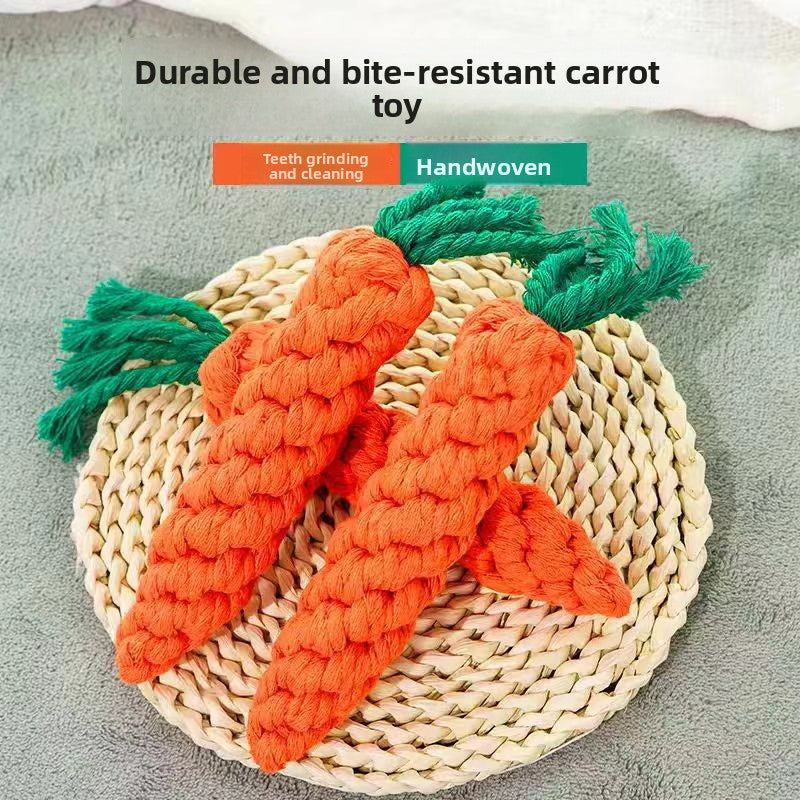 Carrot Cotton Rope Chew Toy