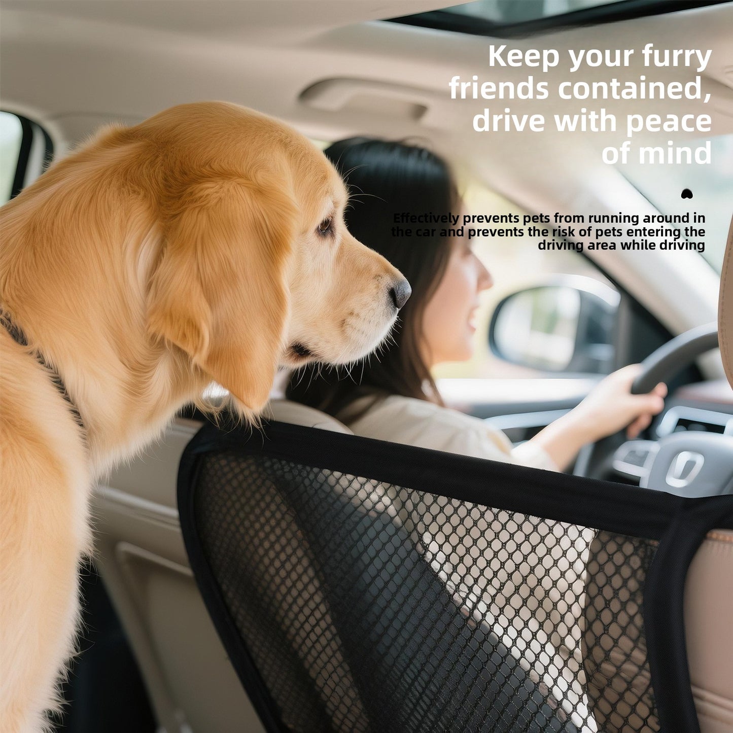 Back-Seat Pet Boundary Net