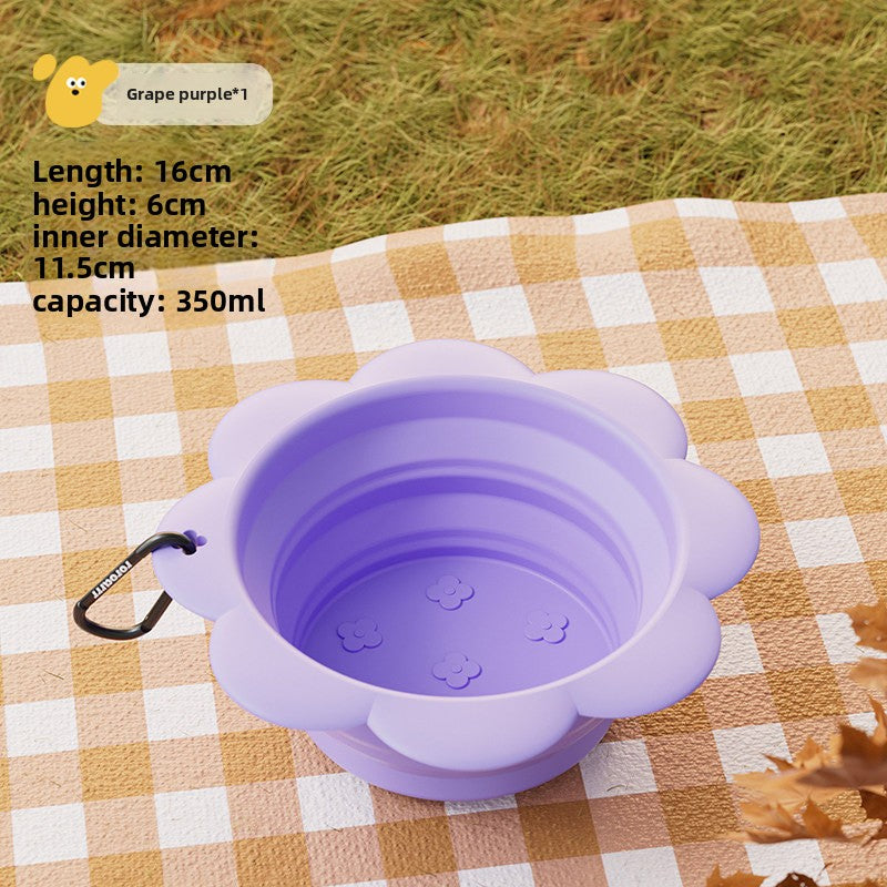Collapsible Silicone Dog Travel Bowl