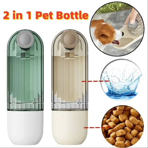 2-in-1 Dog Travel Water Bottle
