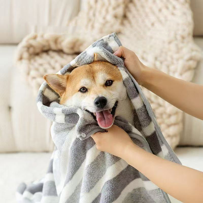 Quick-Dry Dog Bathrobe Towel