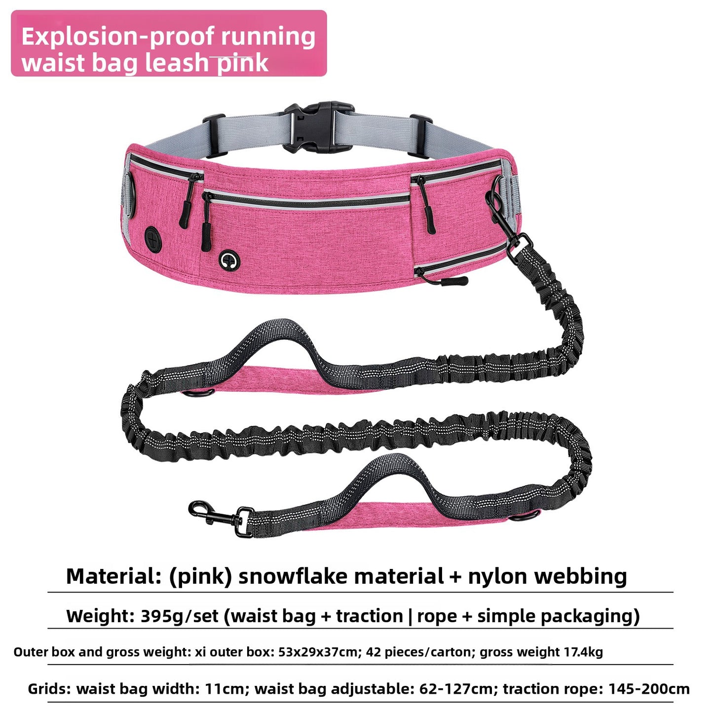 Hands-Free Leash with Waist Bag