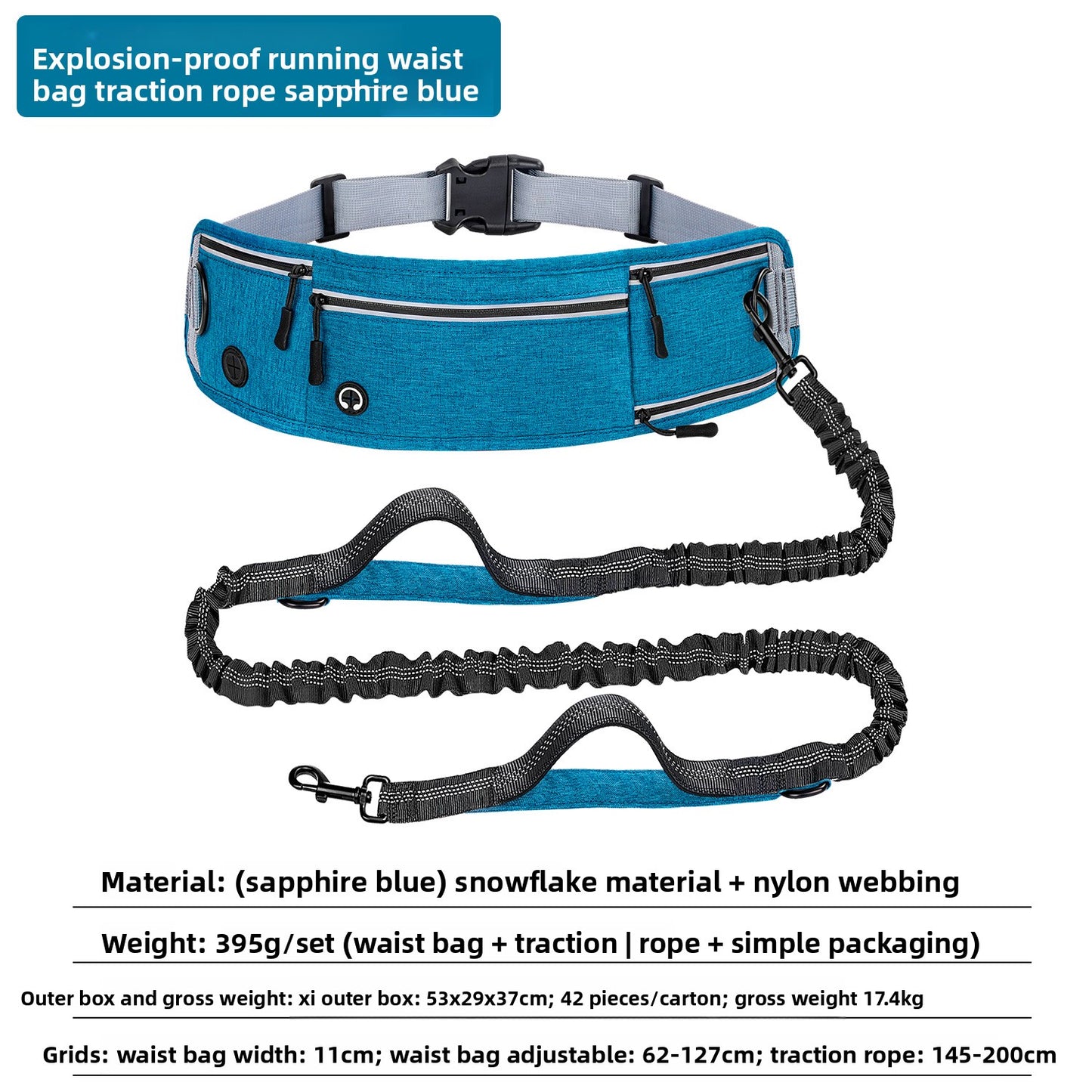 Hands-Free Leash with Waist Bag
