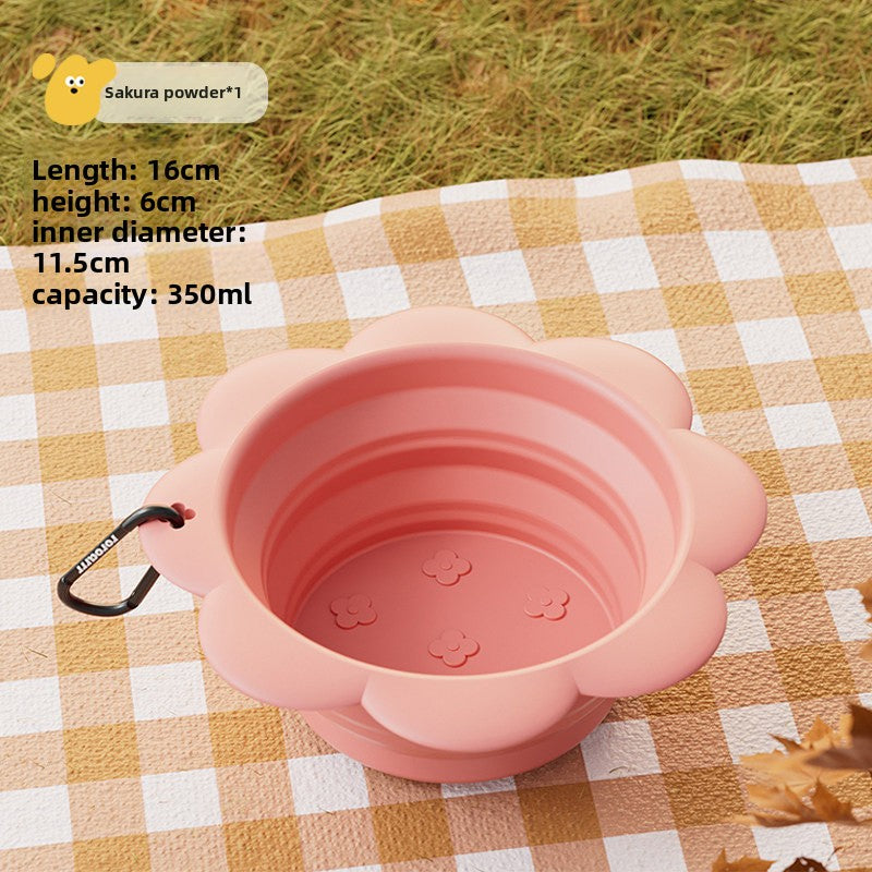 Collapsible Silicone Dog Travel Bowl