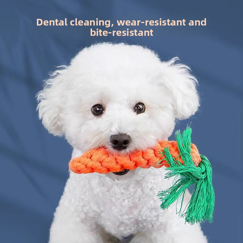 Carrot Cotton Rope Chew Toy