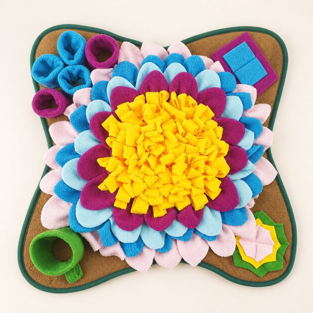 Sunflower Snuffle Mat for Dogs - Brown