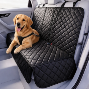 Quilted Rear-Seat Dog Cover - Black