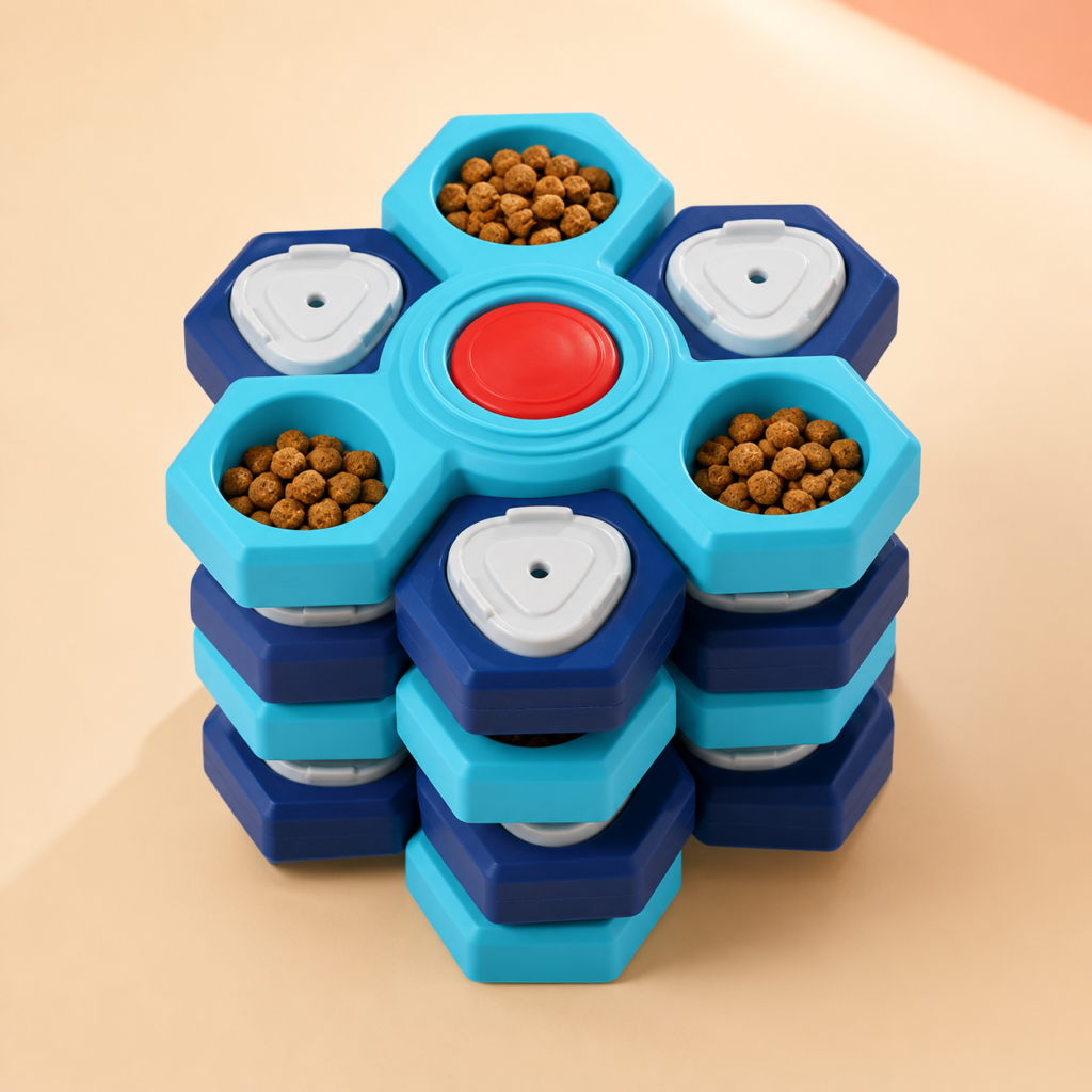 Rotating Dog Puzzle Feeder - 4 Layers