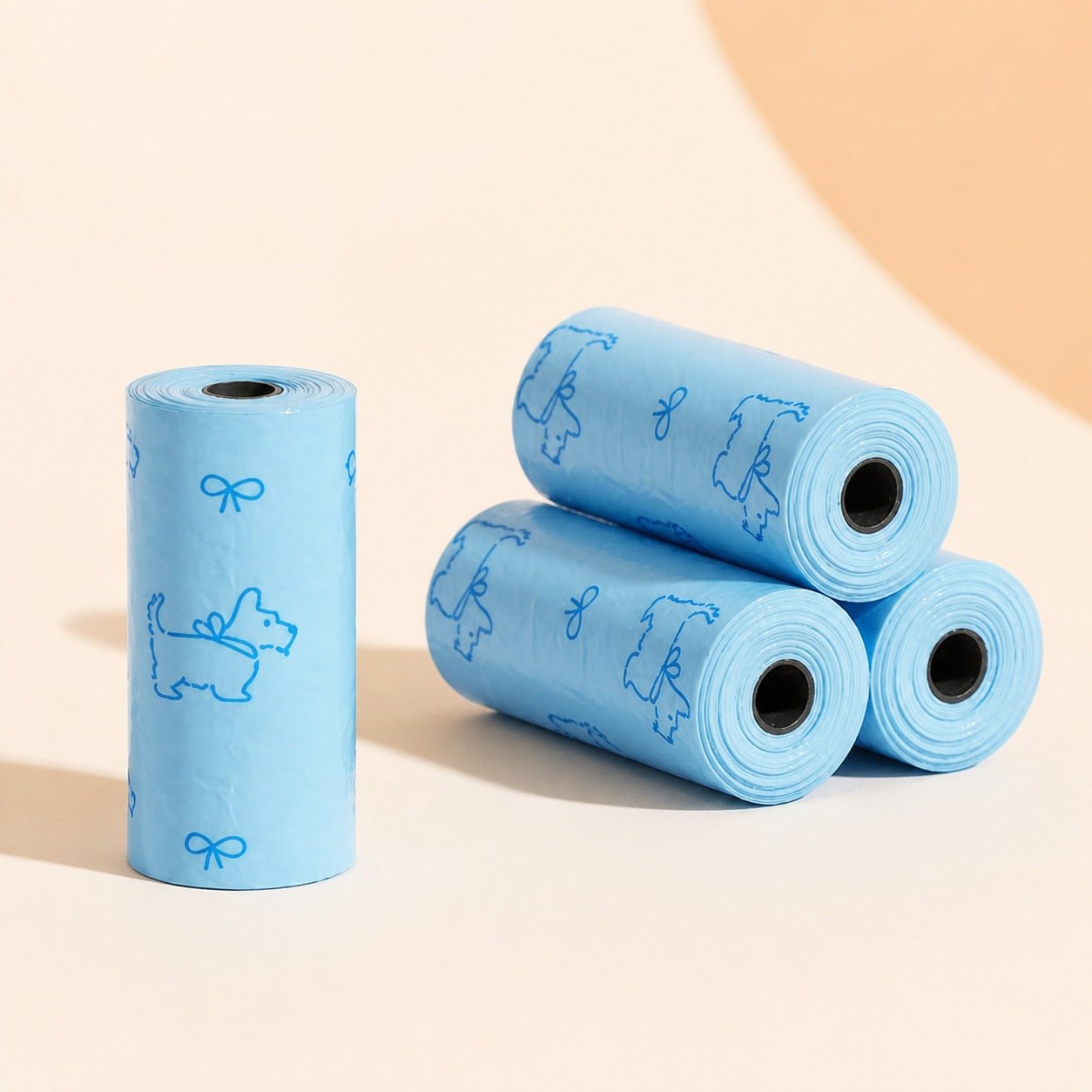 Dog Waste Bag Dispenser & Refill Sets - 4 Refill Rolls — Blue