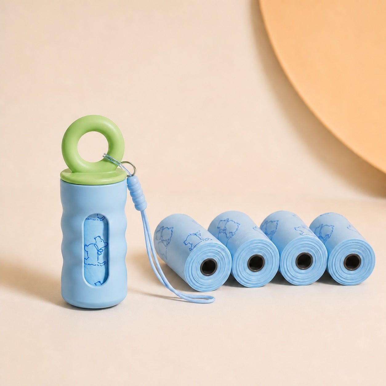 Dog Waste Bag Dispenser & Refill Sets - Starter Set — Blue + 4 Rolls