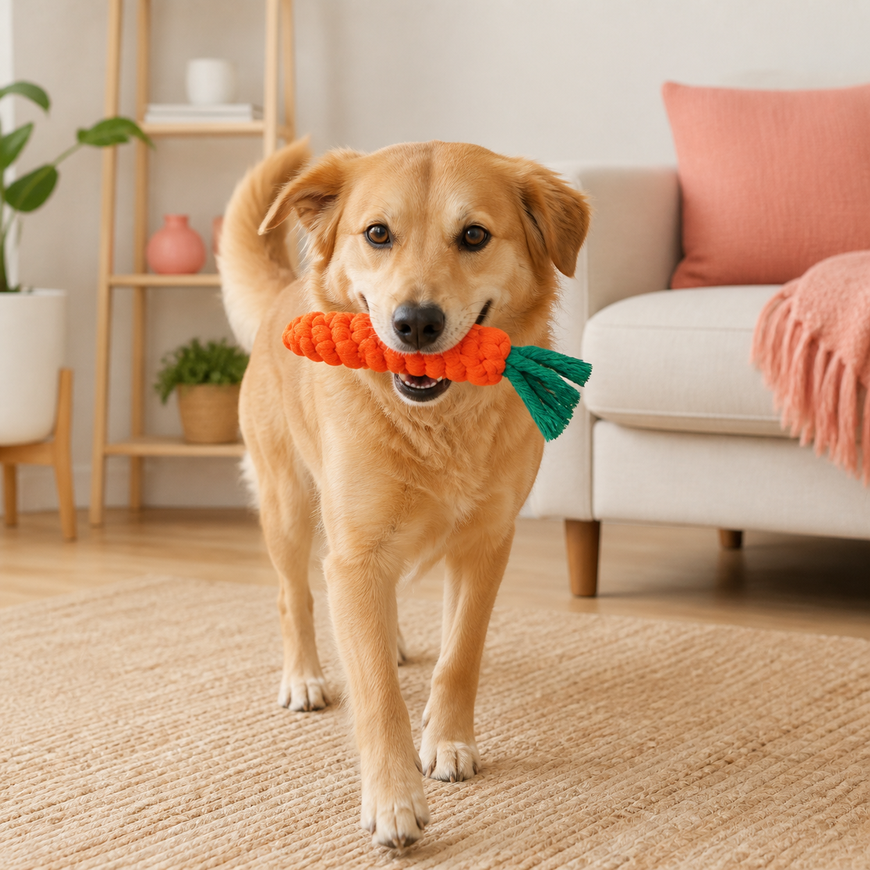 Carrot Cotton Rope Chew Toy - Image 2
