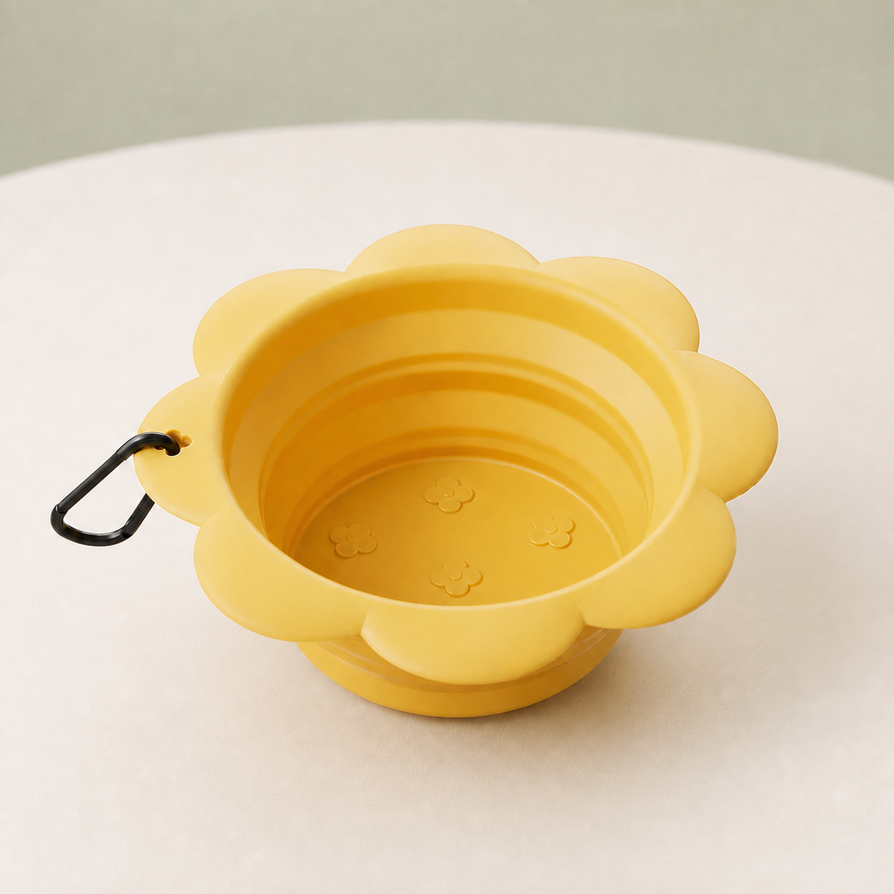 Collapsible Silicone Travel Bowl for Dogs - Yellow
