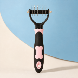 Deshedding Rake for Dogs & Cats - Small — Pink