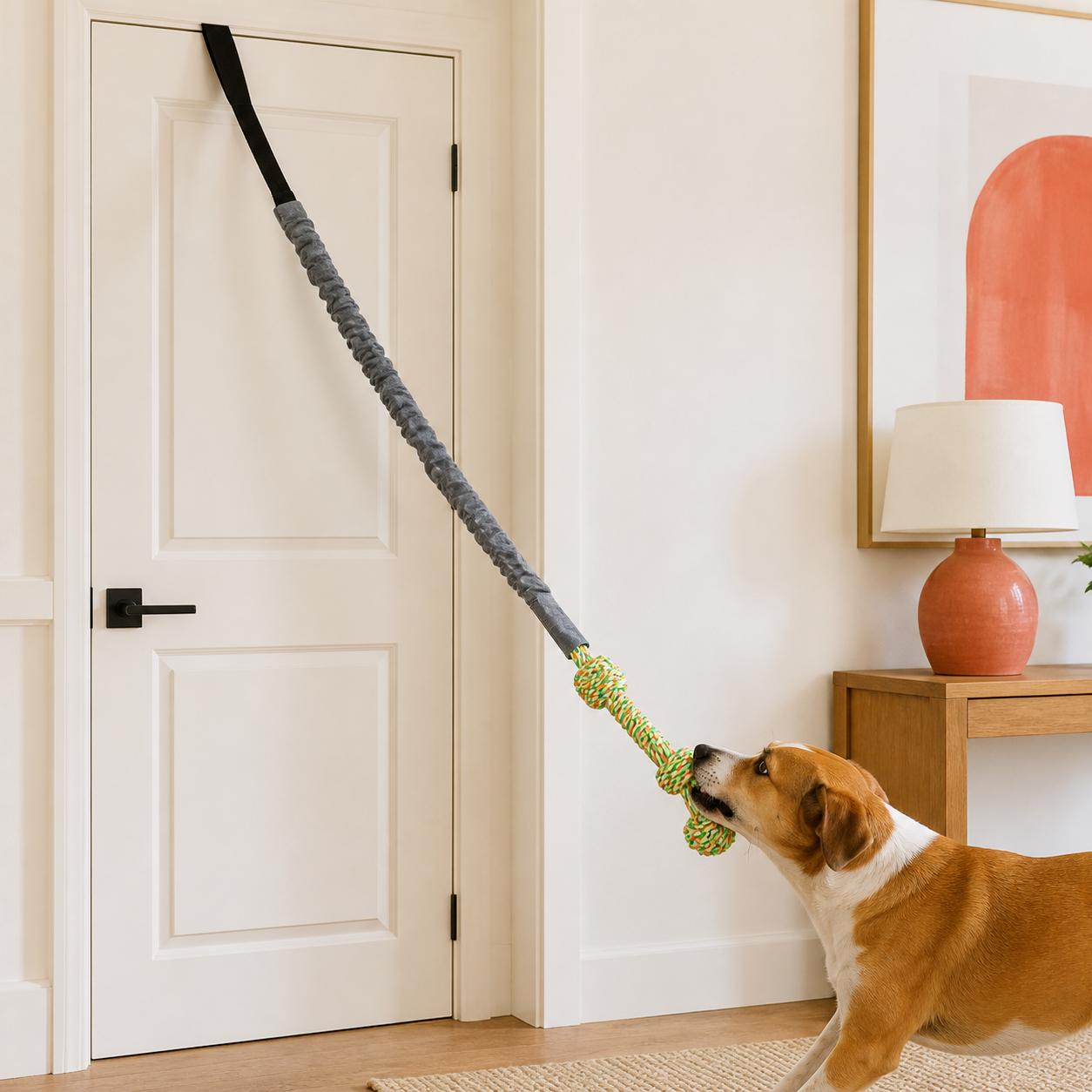Door-Mounted Dog Tug Rope Toy - Image 2