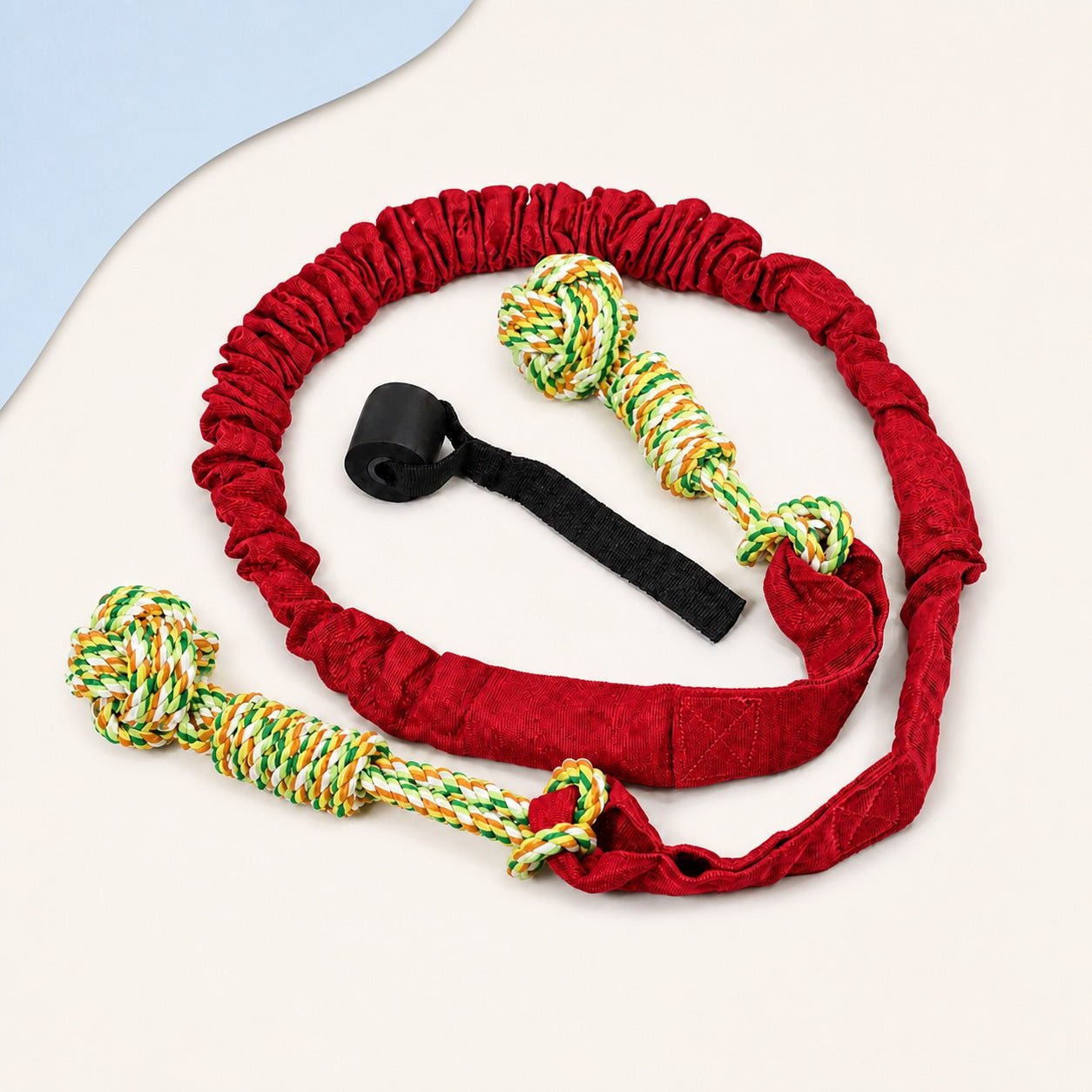 Door-Mounted Dog Tug Rope Toy - Red