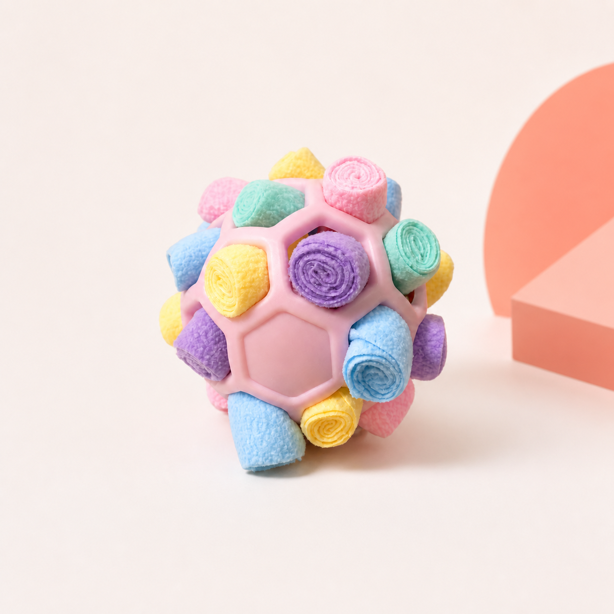 Snuffle Puzzle Ball for Dogs - Pink Pastel Mix