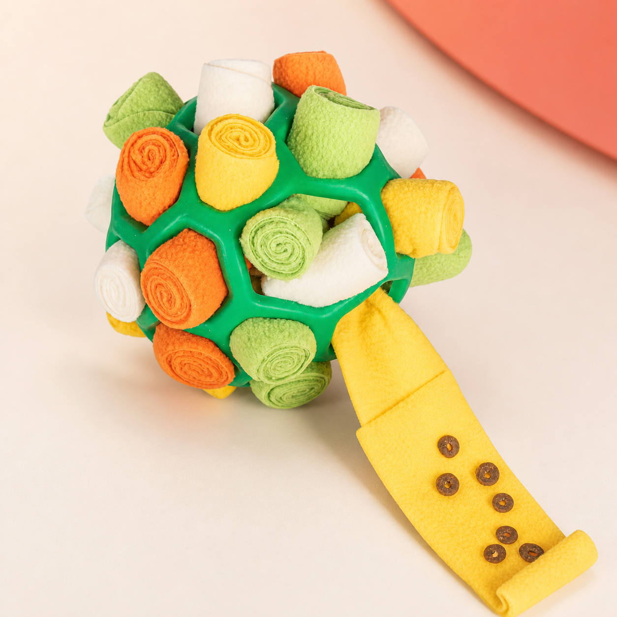 Snuffle Puzzle Ball for Dogs - Yellow, Orange & Green