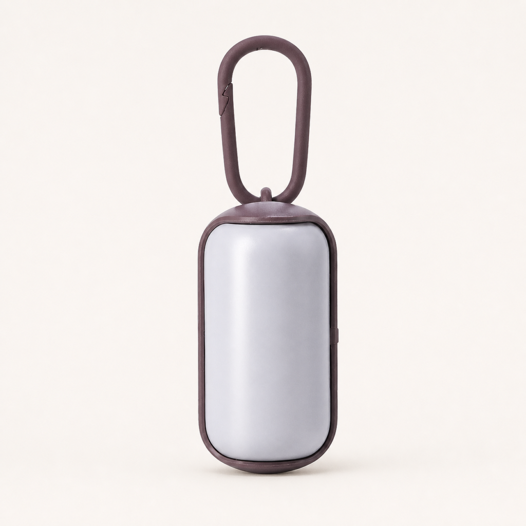 Dog Waste Bag Dispenser with Clip - Coffee / Gray