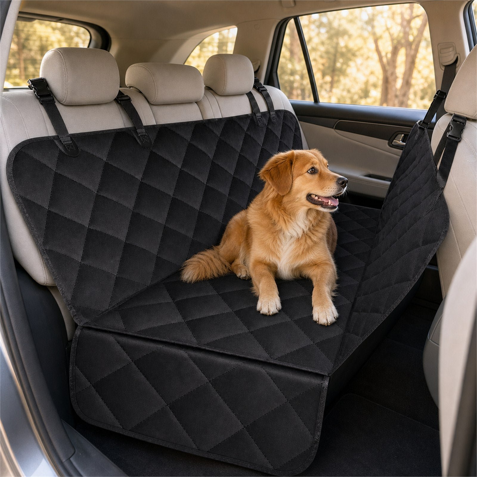 Water-Resistant Dog Back Seat Hammock